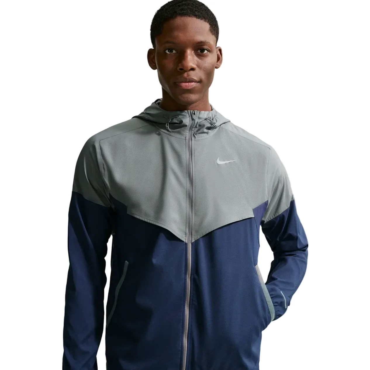 Nike Windbreaker Smoke Grey Navy - Image 2