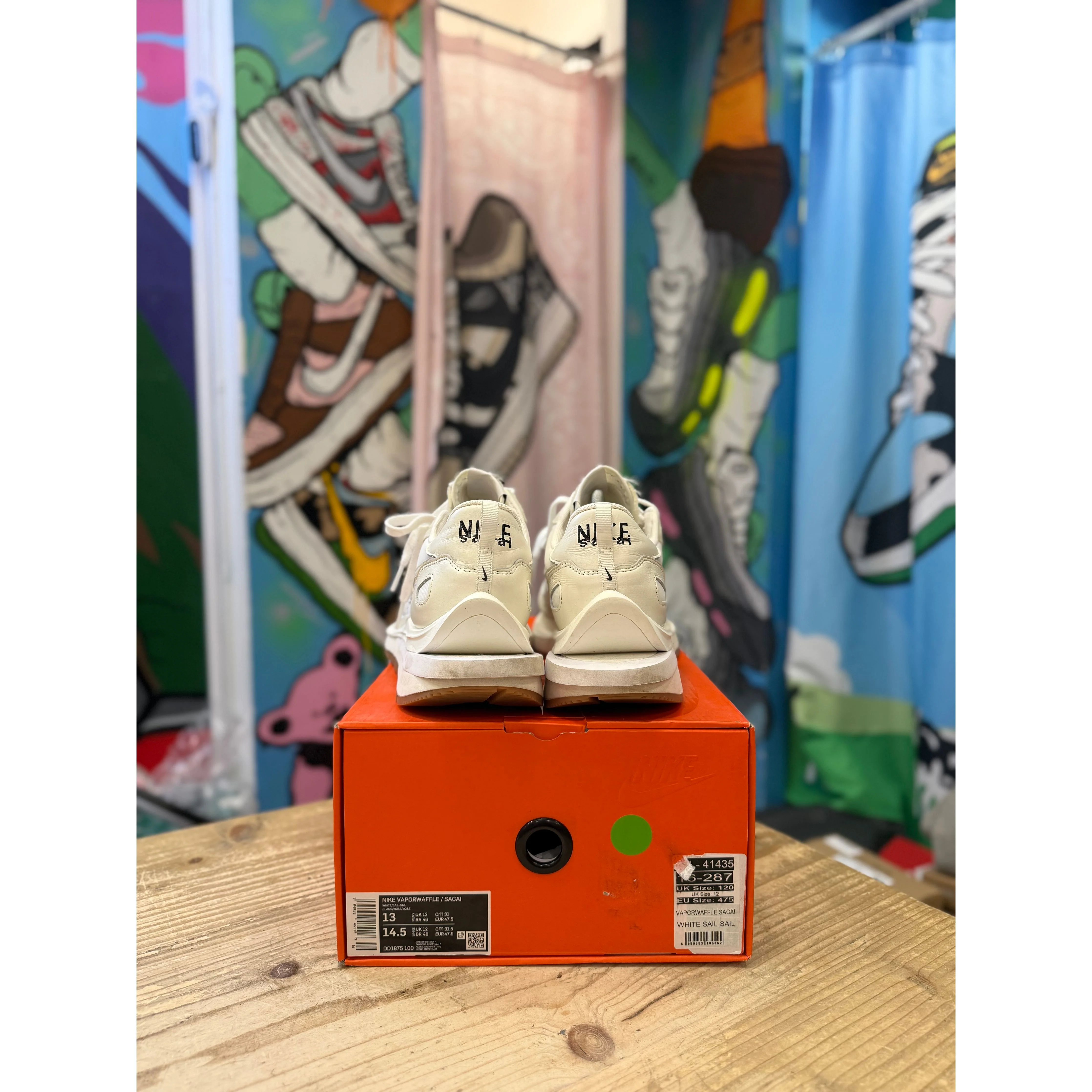 Nike x Sacai Vapourwaffle Sail UK12 - Image 4