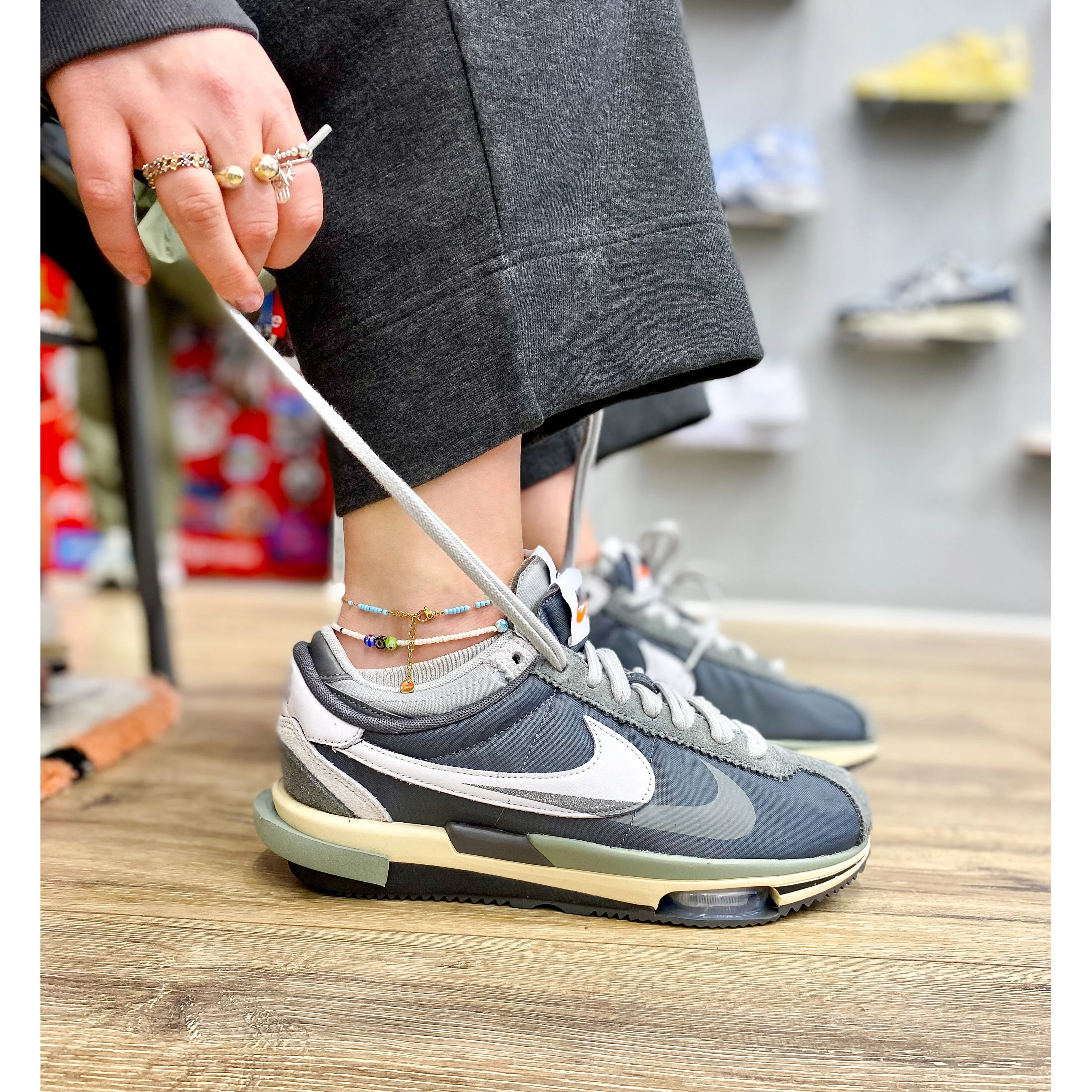 Nike Zoom Cortez SP sacai Iron Grey - Image 2