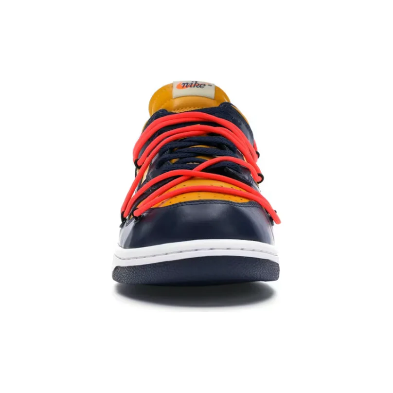 Nike Dunk Low Off White University Gold Midnight Navy - Image 3