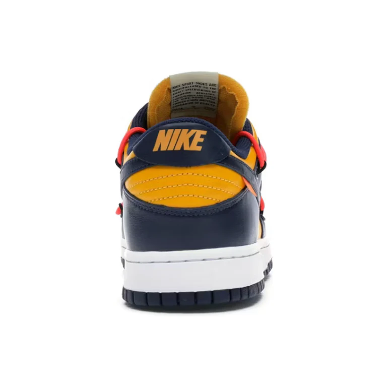 Nike Dunk Low Off White University Gold Midnight Navy - Image 4