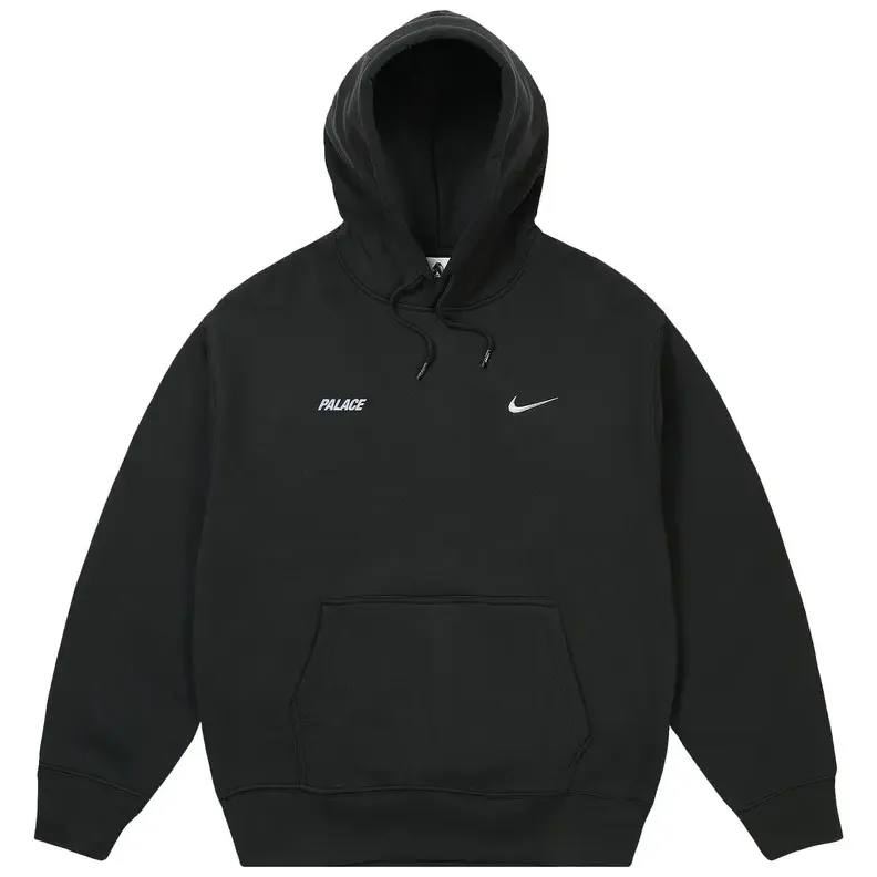Palace Nike Font Swoosh Hoodie Black - Image 2