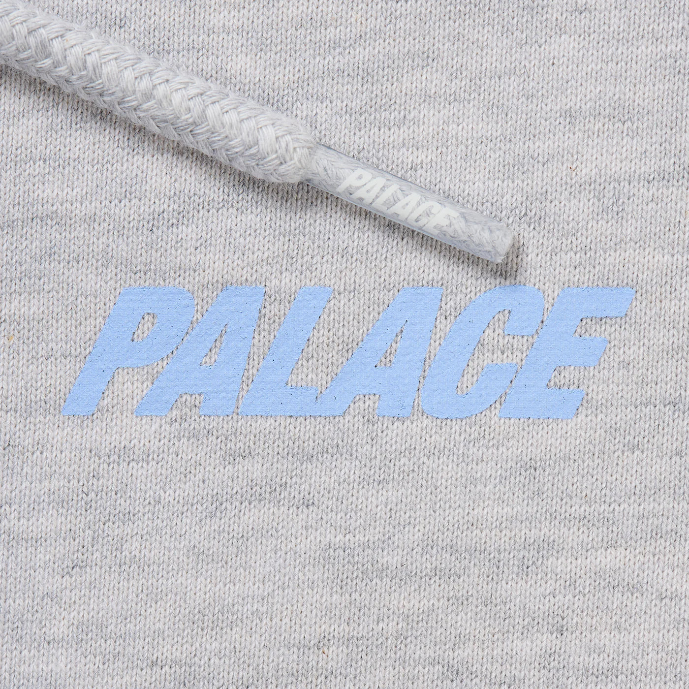 Palace Nike Font Swoosh Hoodie Grey Marl - Image 3