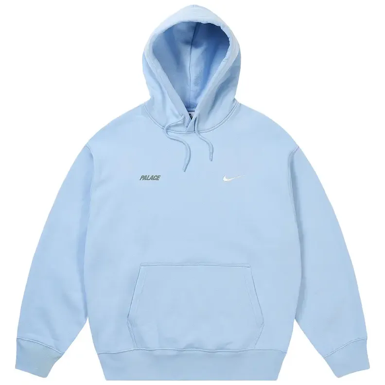 Palace Nike Font Swoosh Hoodie Sky Blue - Image 2
