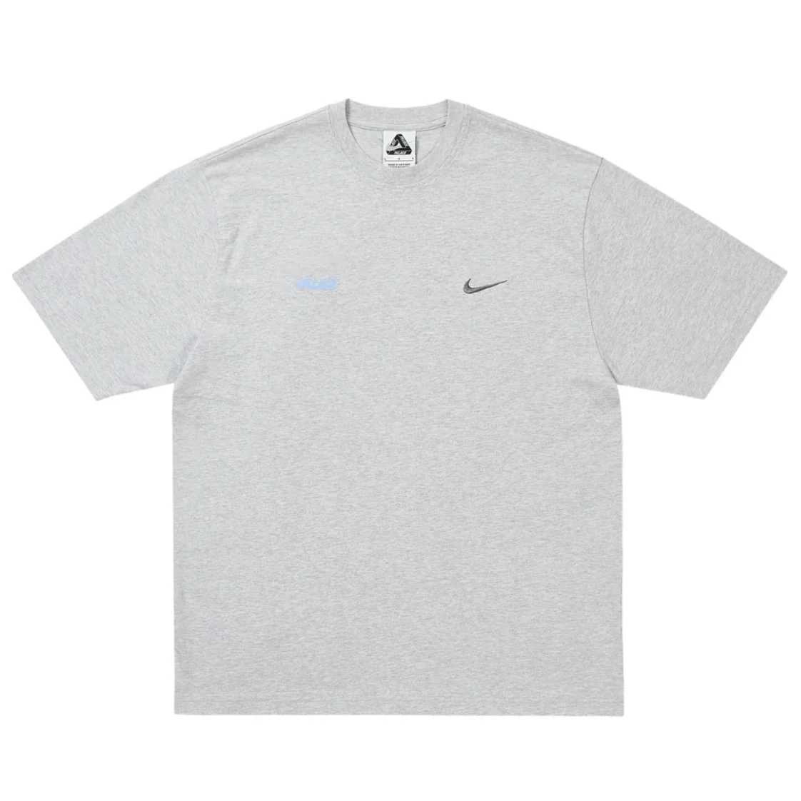 Palace Nike front swoosh T-shirt Grey Marl - Image 2