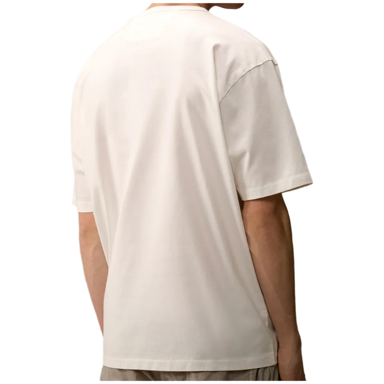 Palace x C.P. Company Mercerized Jersey 30/2 Twisted T-Shirt White - Image 3