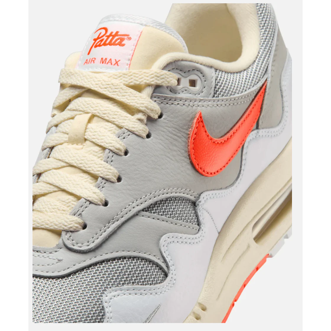 Nike Air Max 1 Patta Waves White Hyper Crimson (With Bracelet) - Image 5