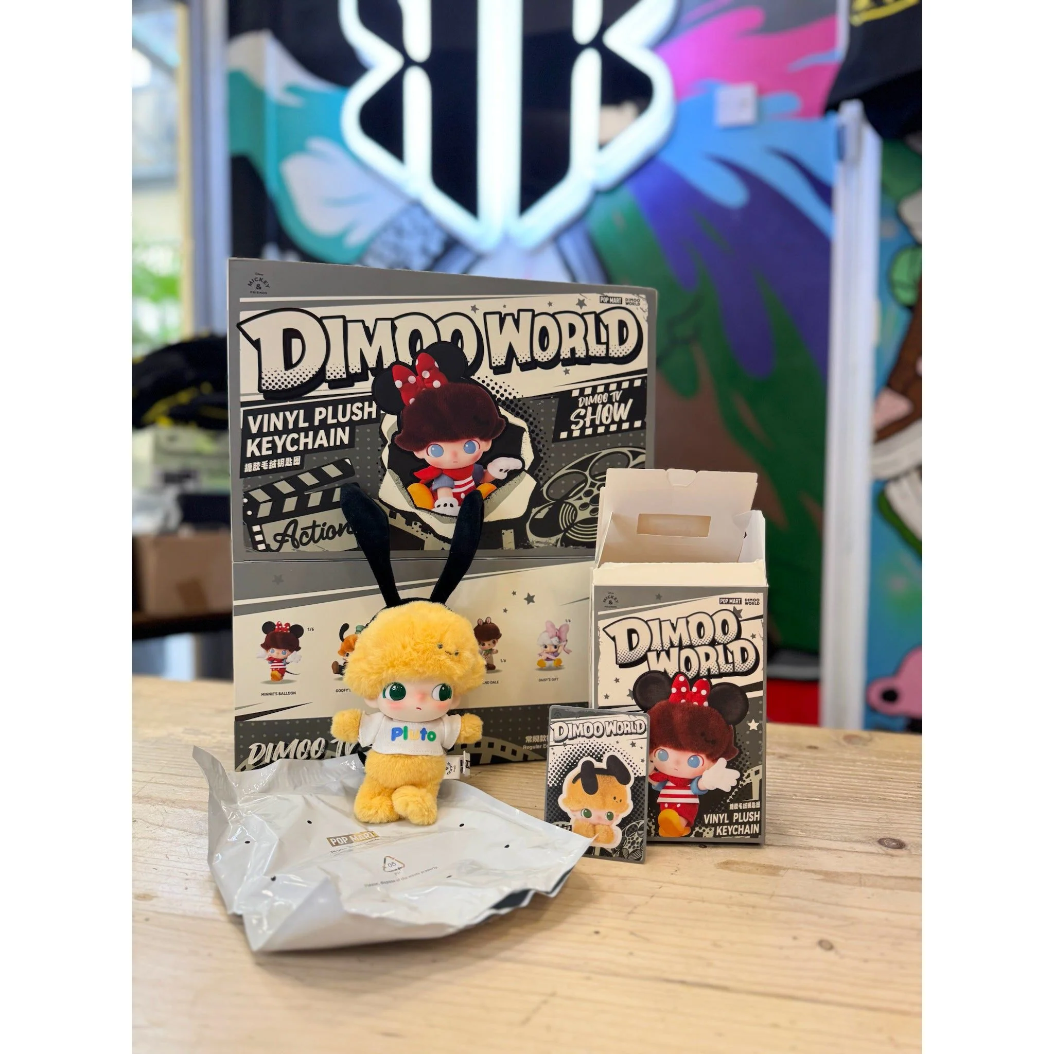 Pop Mart DIMOO World x Disney Series Vinyl Plush Keychain Blind Box - Image 2