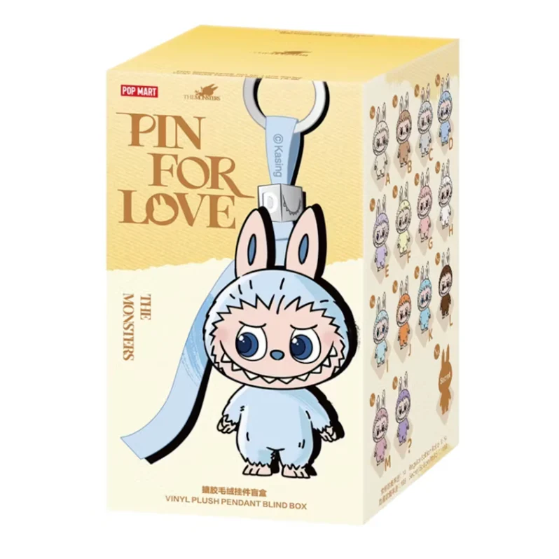 Pop Mart Labubu The Monsters Pin for Love Series Vinyl Plush Pendant (A-M) Single Blind Box