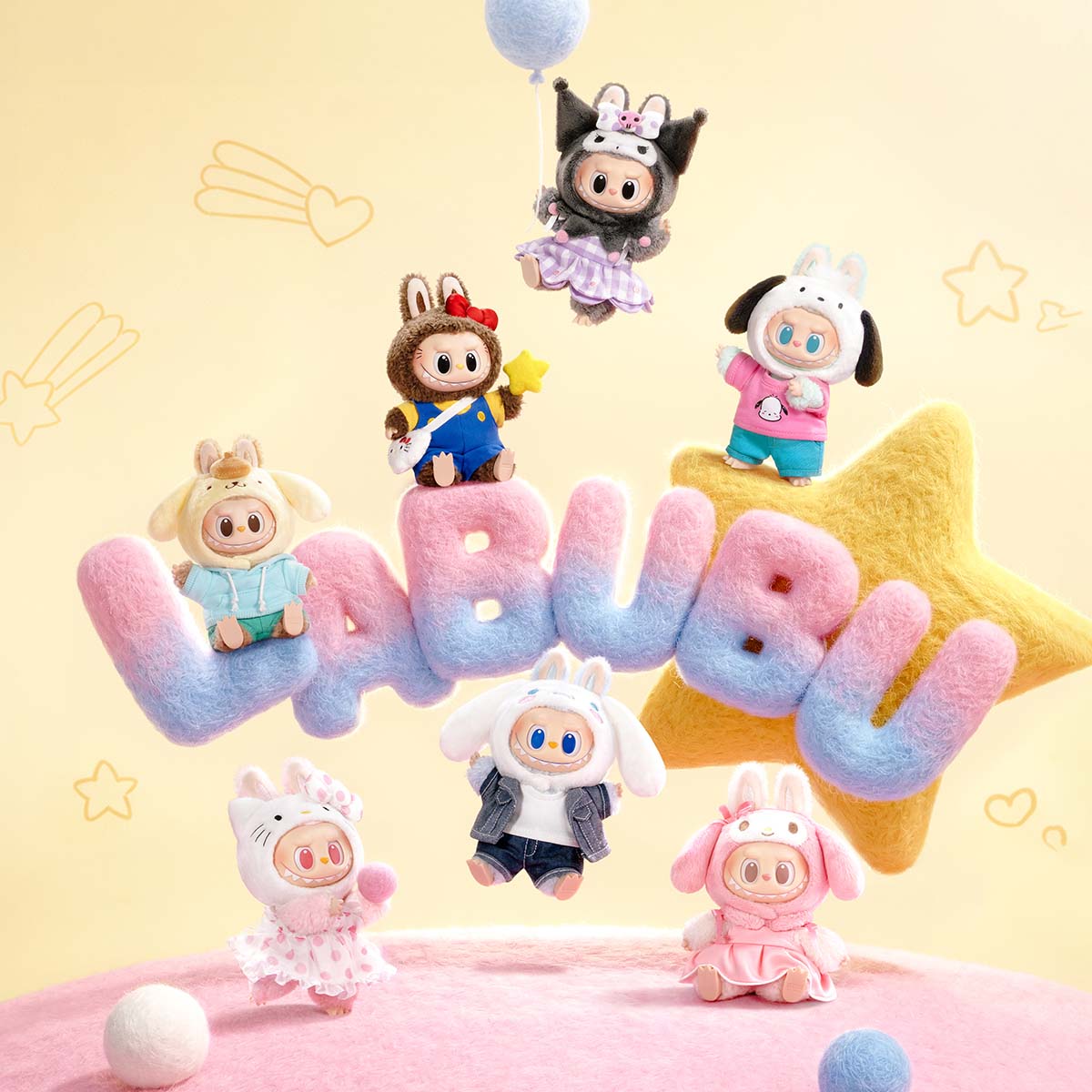 Pop Mart The Monsters Labubu × Hello Kitty and Friends/Sanrio Characters Series Sealed Case Single Blind Box - Image 2