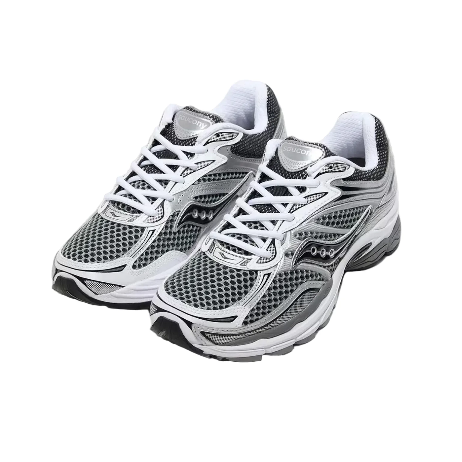Saucony ProGrid Omni 9 Grey Silver Black - Image 2