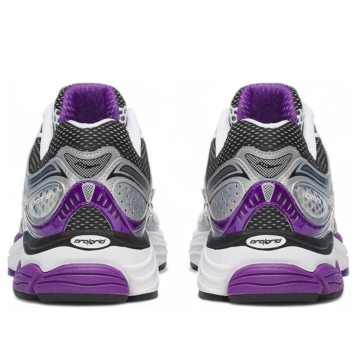 Saucony ProGrid Omni 9 White Black Silver Purple - Image 3