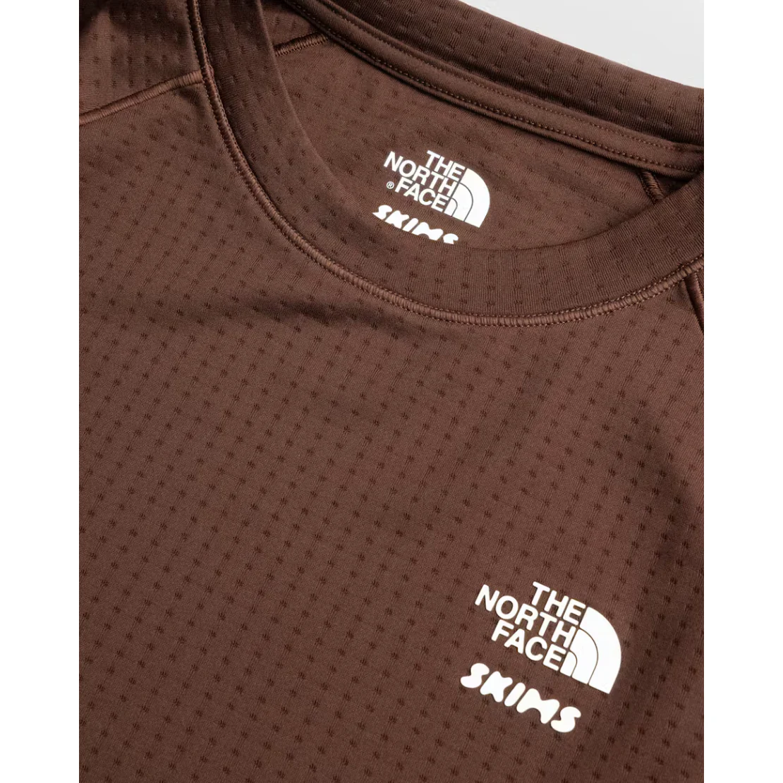 SKIMS x TNF Dotknit Long Sleeve Top Cocoa - Image 2