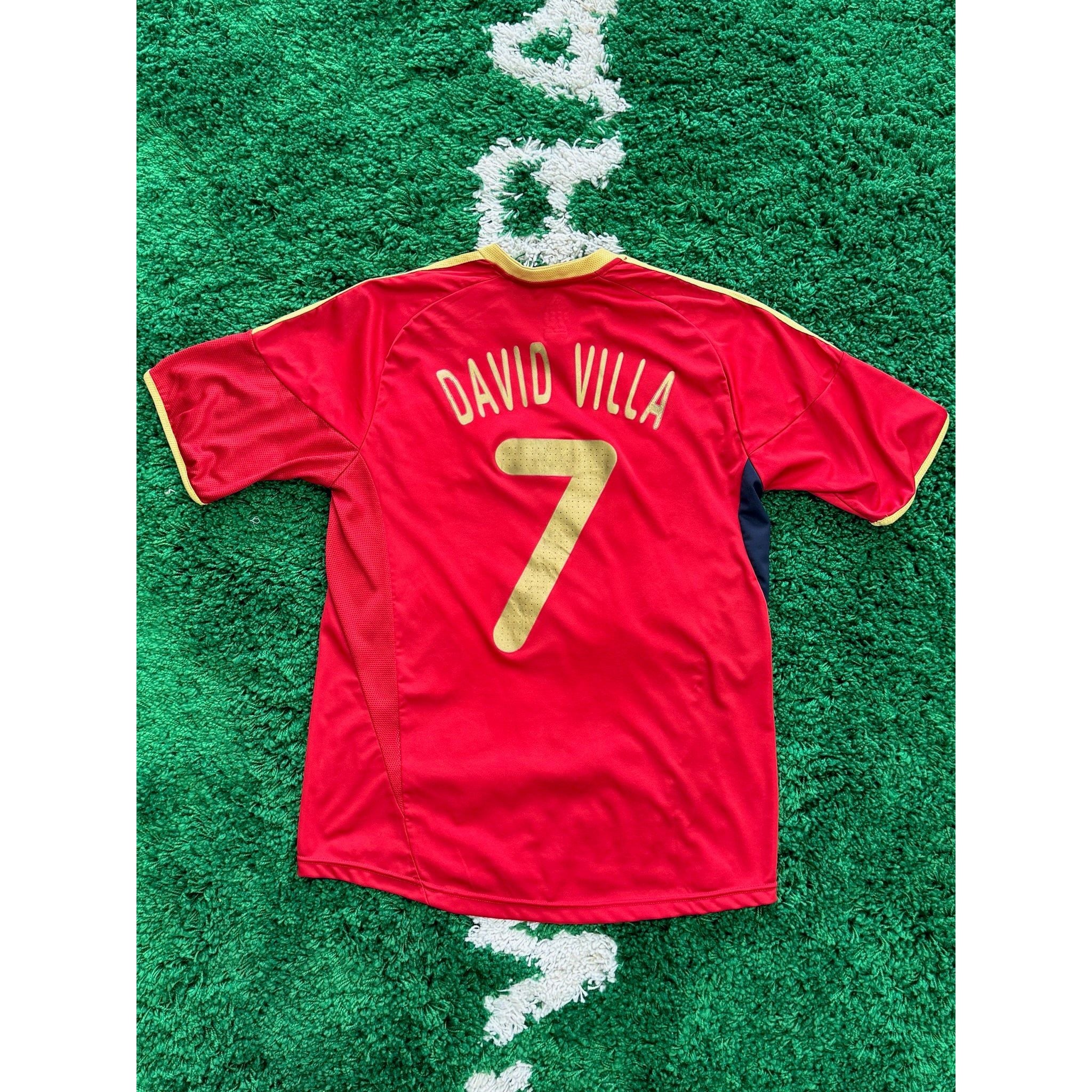 Spain Home Shirt 2009 Villa #7 L - Image 2