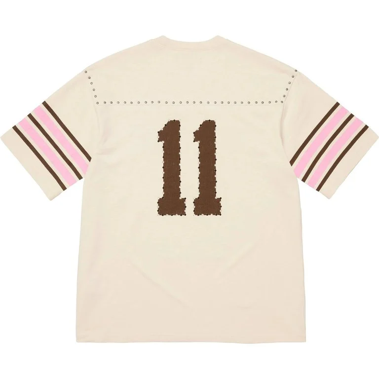 Supreme Studded S/S Football Top Cream - Image 2