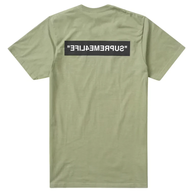 Supreme 4 Life Tee Olive - Image 2