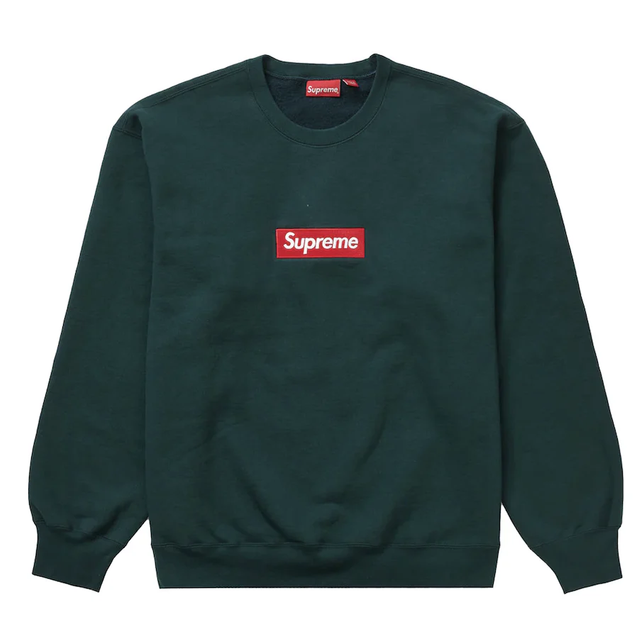 Supreme Box Logo Crewneck (FW22) Dark Pine