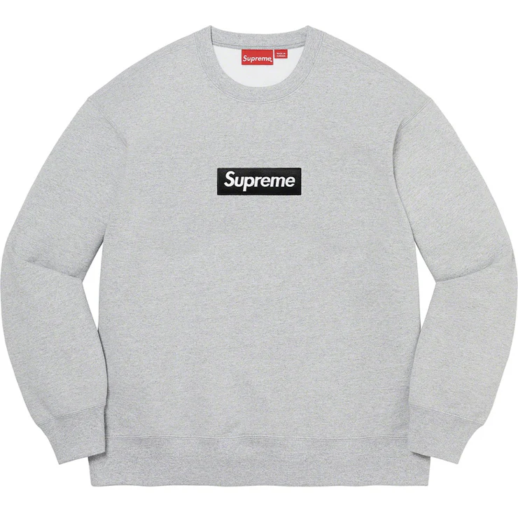 Supreme Box Logo Crewneck (FW22) Heather Grey