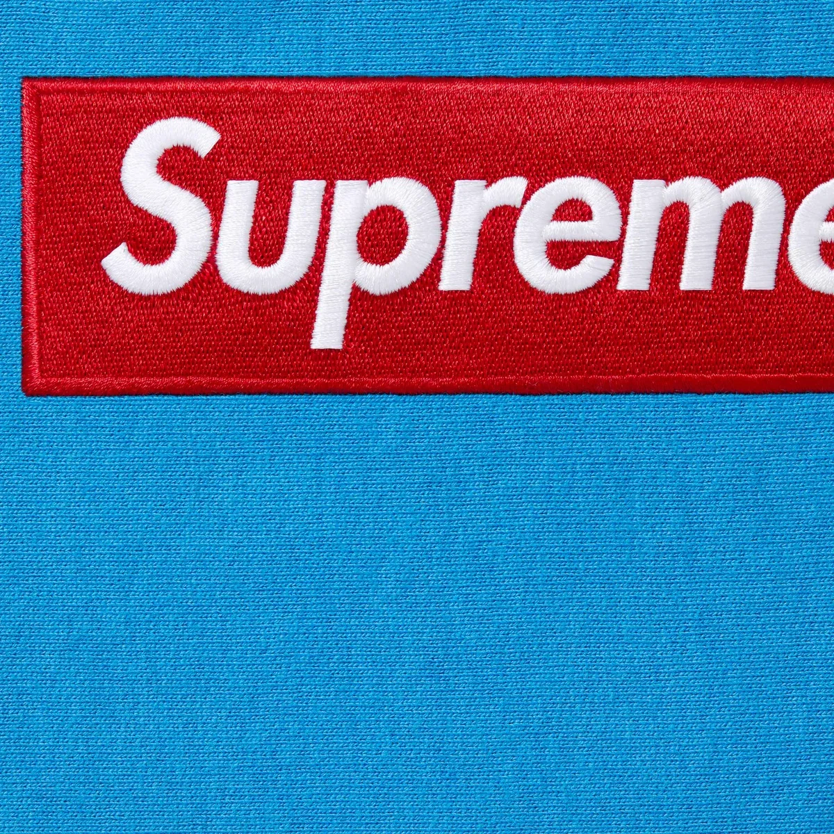 Supreme Box Logo Hooded Sweatshirt Cyan - Image 2