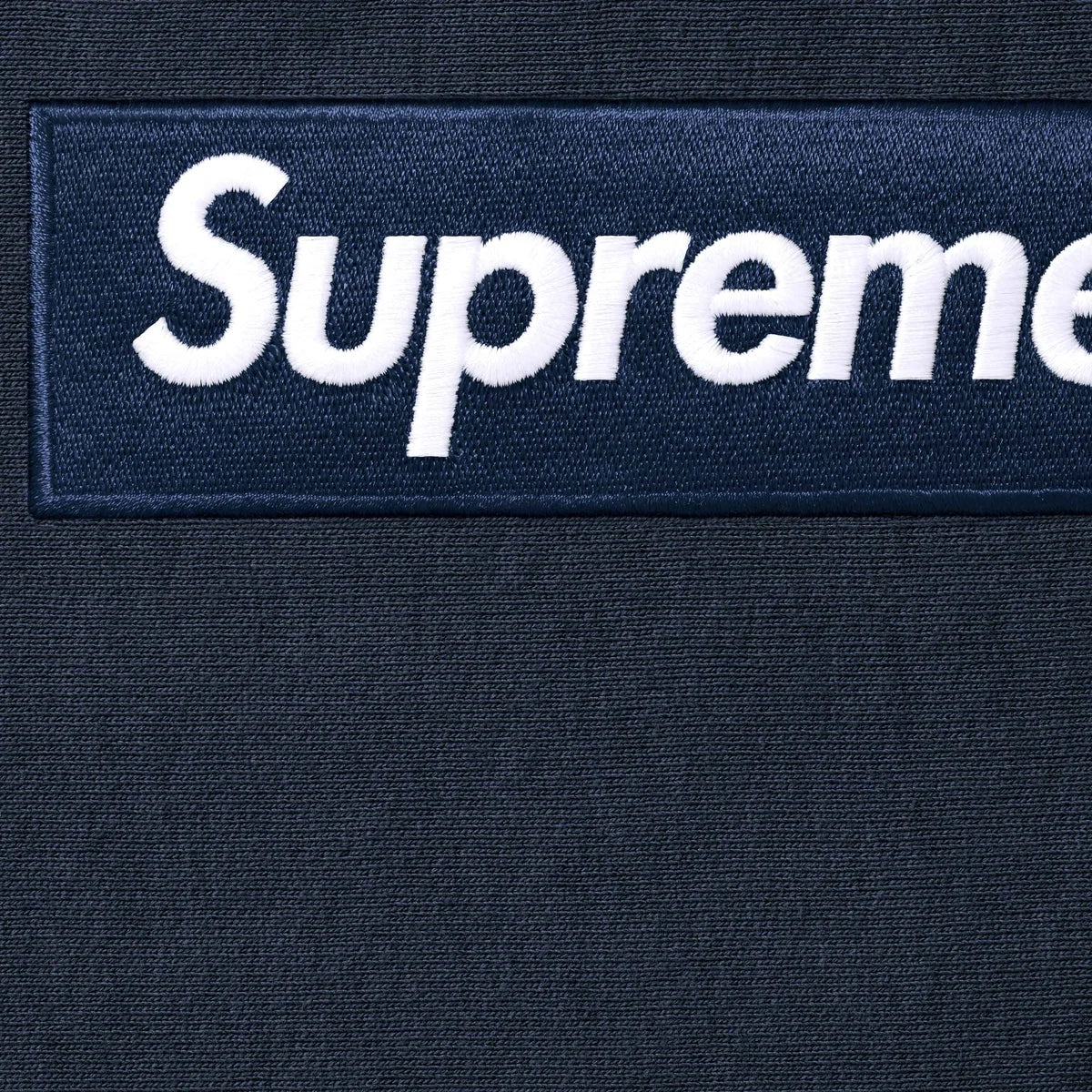 Supreme Box Logo Hooded Sweatshirt Navy - Image 2