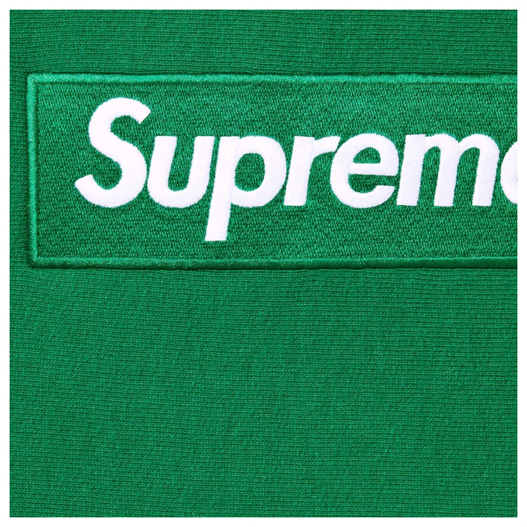 Supreme Box Logo Hooded  Sweatshirt (FW24) Green - Image 2