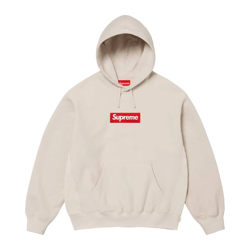 Supreme Box Logo Hooded Sweatshirt (FW24) Stone