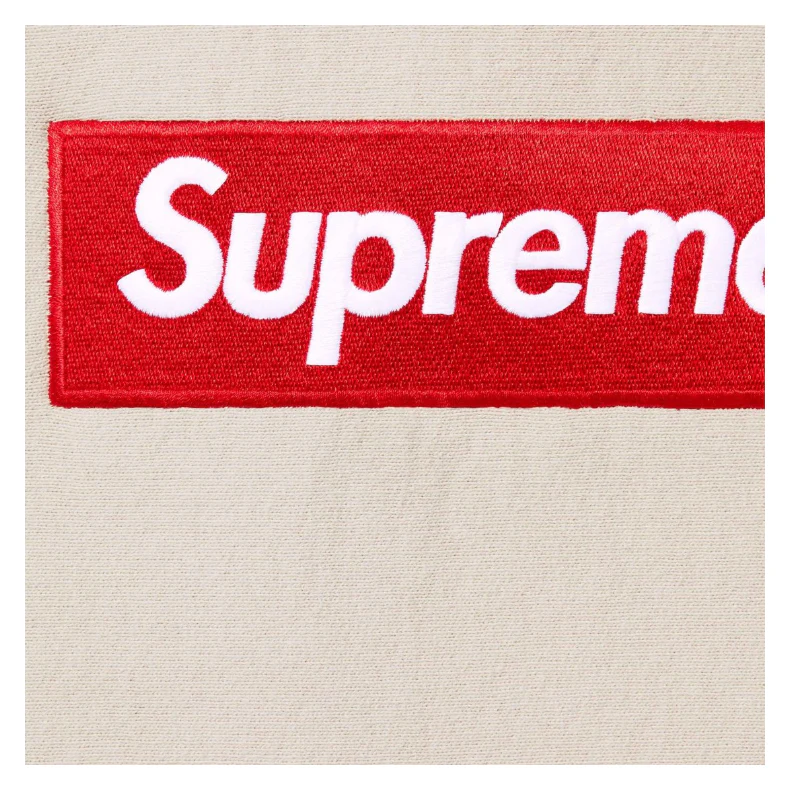 Supreme Box Logo Hooded Sweatshirt (FW24) Stone - Image 2