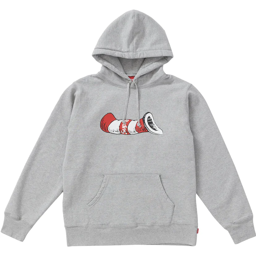 Supreme Cat in the Hat Hooded Sweatshirt Heather Grey