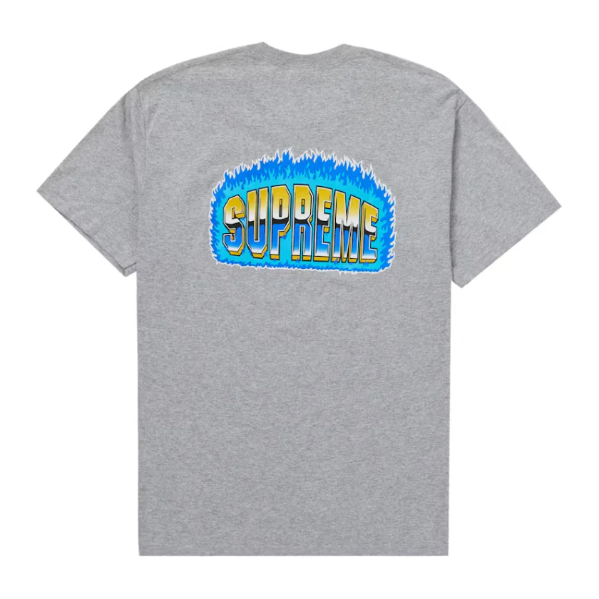 Supreme Chrome Tee Heather Grey - Image 2