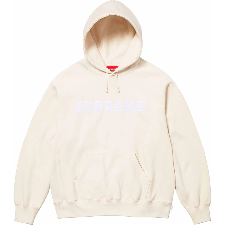 Supreme Collegiate Hooded Sweatshirt Natural