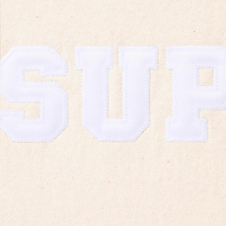 Supreme Collegiate Hooded Sweatshirt Natural - Image 2