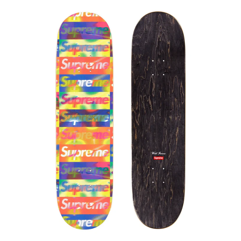 Supreme Distorted Logo Skateboard Deck Yellow - Image 2