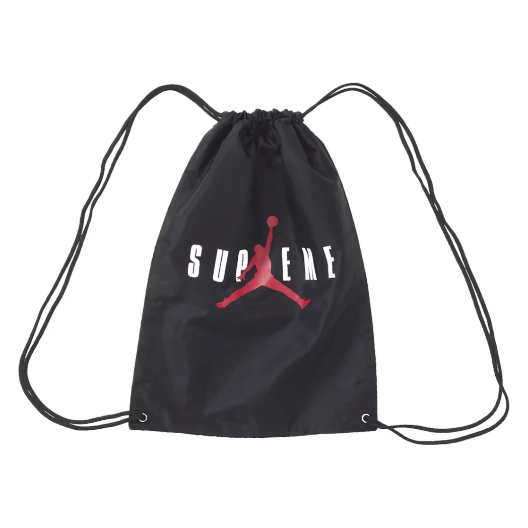 Supreme Jordan Drawstring Bag Black - Image 3