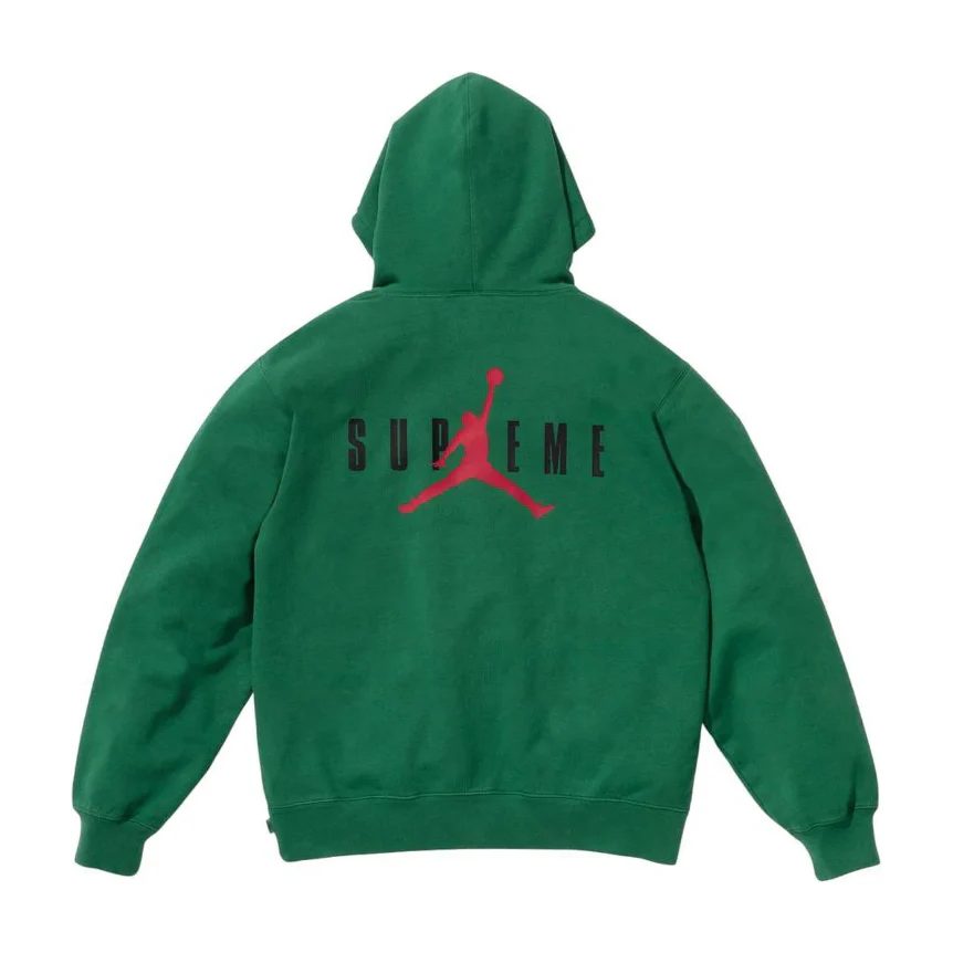 Supreme Jordan Hooded Sweatshirt (FW24) Green - Image 2
