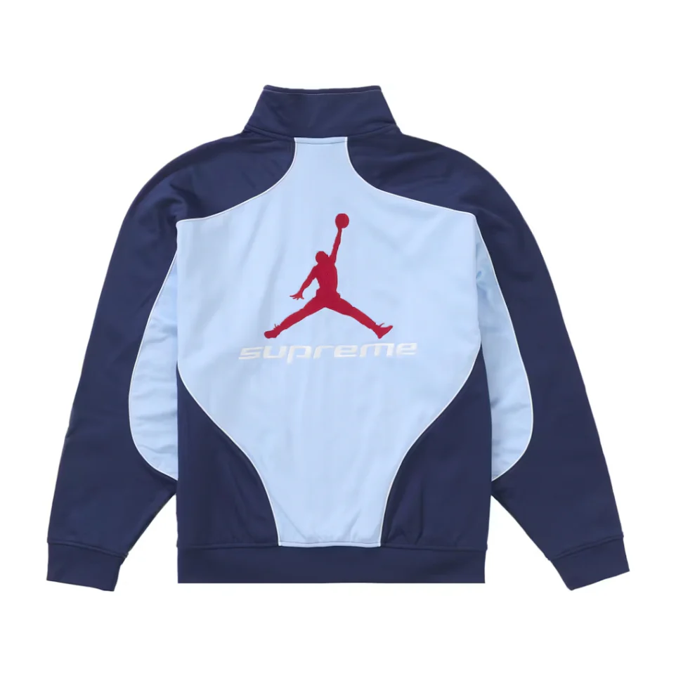 Supreme Jordan Tricot Track Jacket Light Blue - Image 2