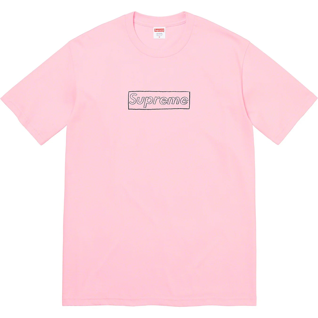 Supreme KAWS Chalk Logo Tee Light Pink