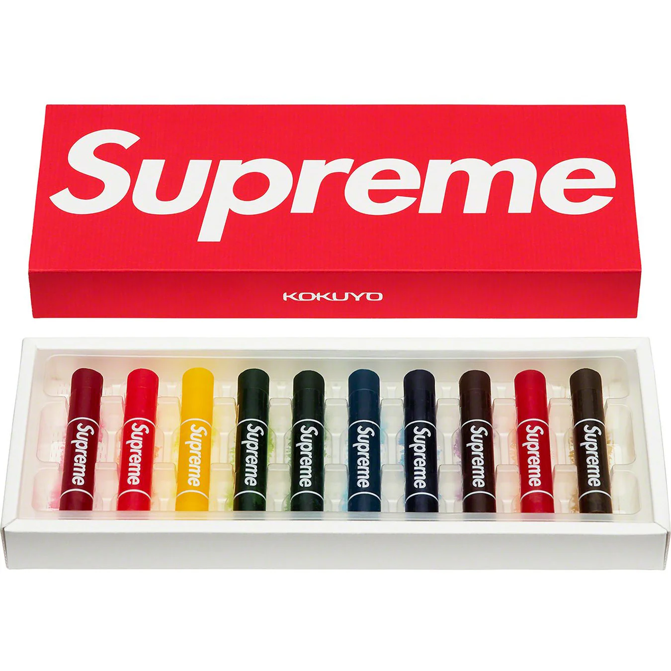 Supreme Kokuyo Translucent Crayons (Pack of 10) Multicolor