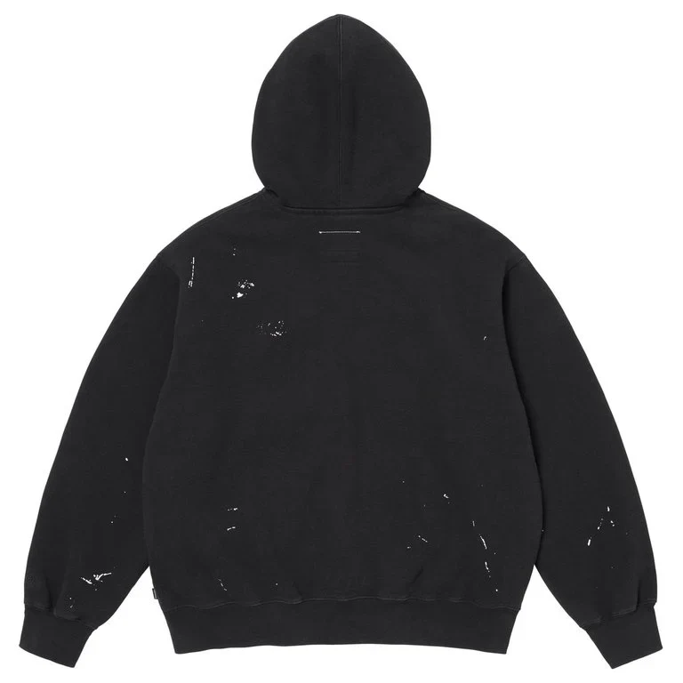 Supreme MM6 Maison Margiela Box Logo Zip Up Hooded Sweatshirt Black - Image 2