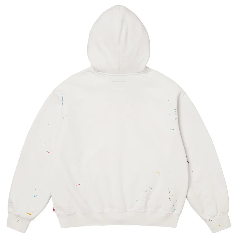 Supreme MM6 Maison Margiela Box Logo Zip Up Hooded Sweatshirt White - Image 2