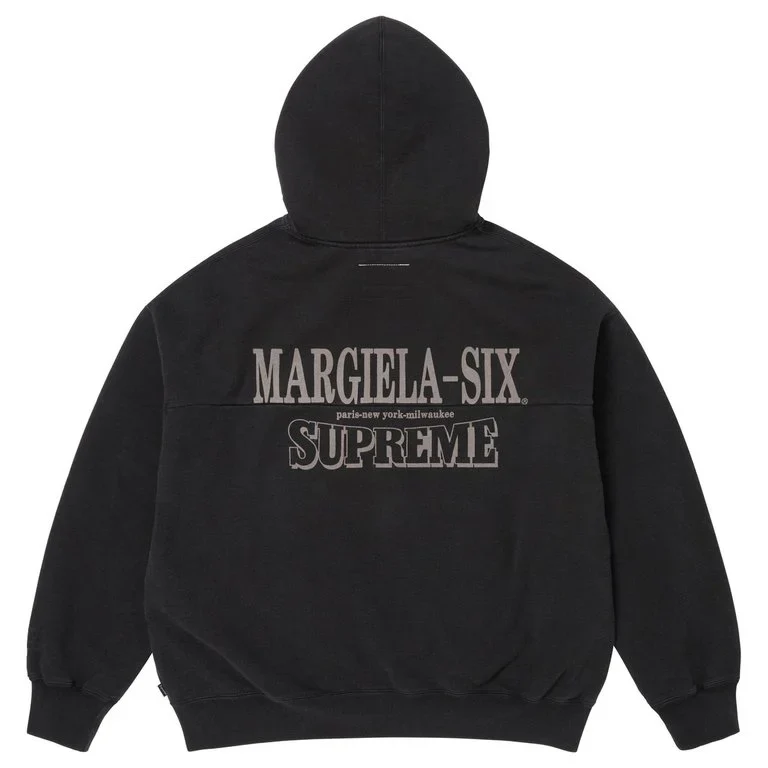Supreme MM6 Maison Margiela Eagle Zip Up Hooded Sweatshirt Black - Image 2