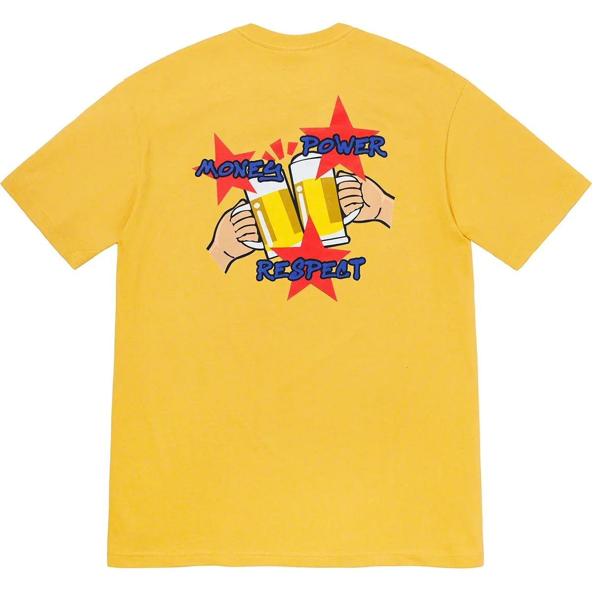 Supreme Money Power Respect Tee Acid Yellow - Image 2
