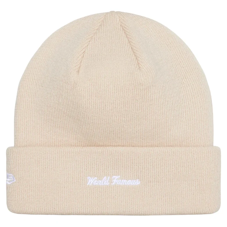 Supreme New Era Box Logo Beanie (FW24) Stone - Image 2