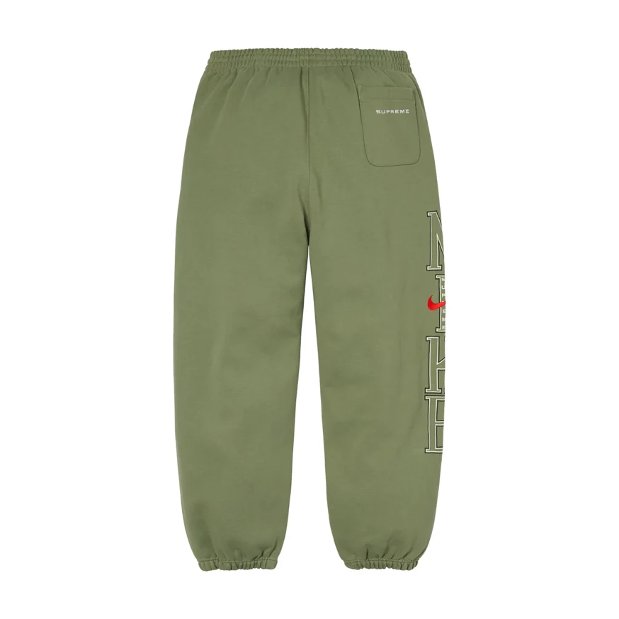 Supreme Nike Sweatpants Olive - Image 2