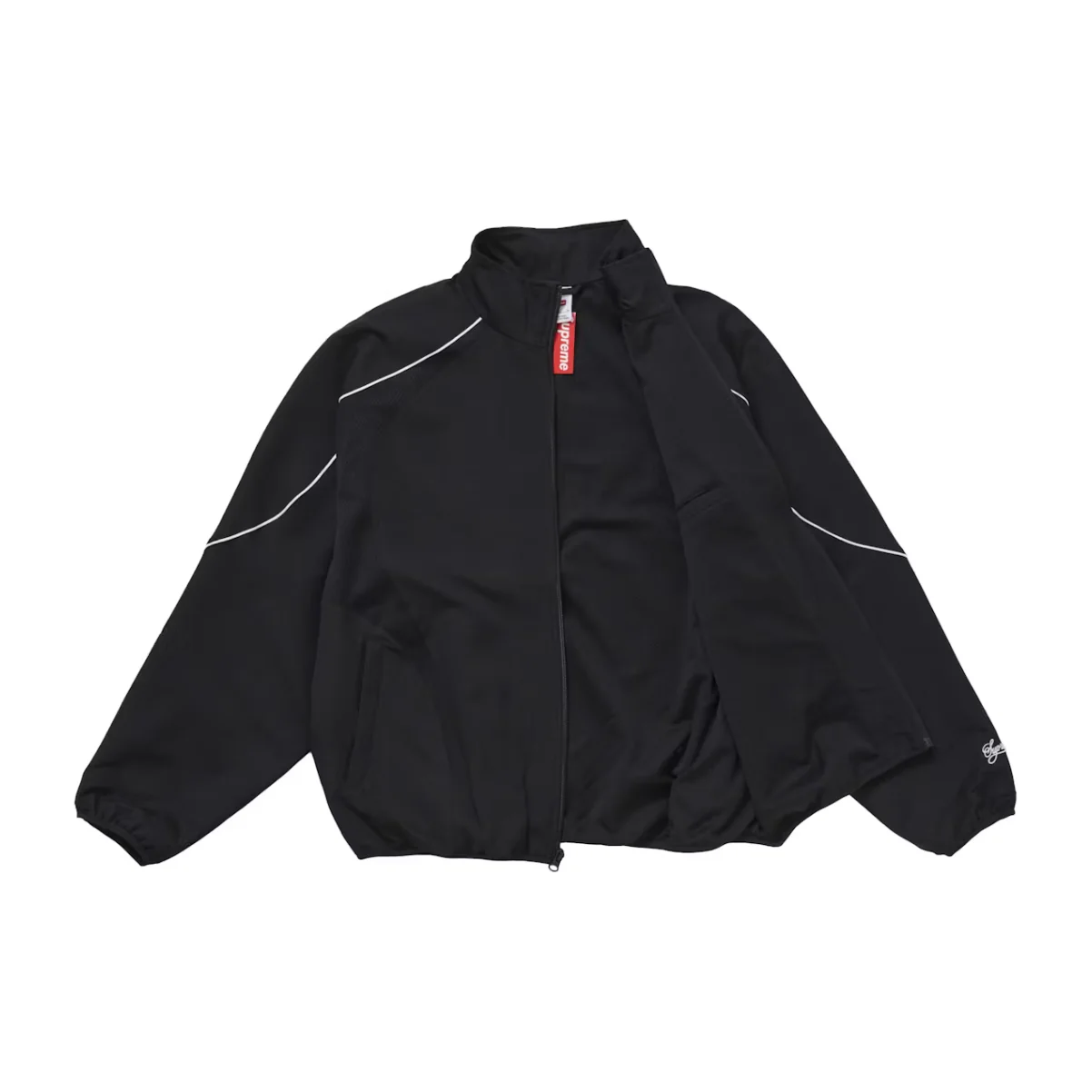 Supreme Nike Track Jacket Black - Image 3