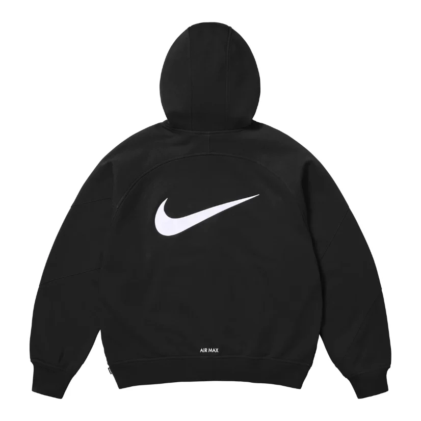 Supreme Nike Zip Up Hooded Sweatshirt Black - Image 2
