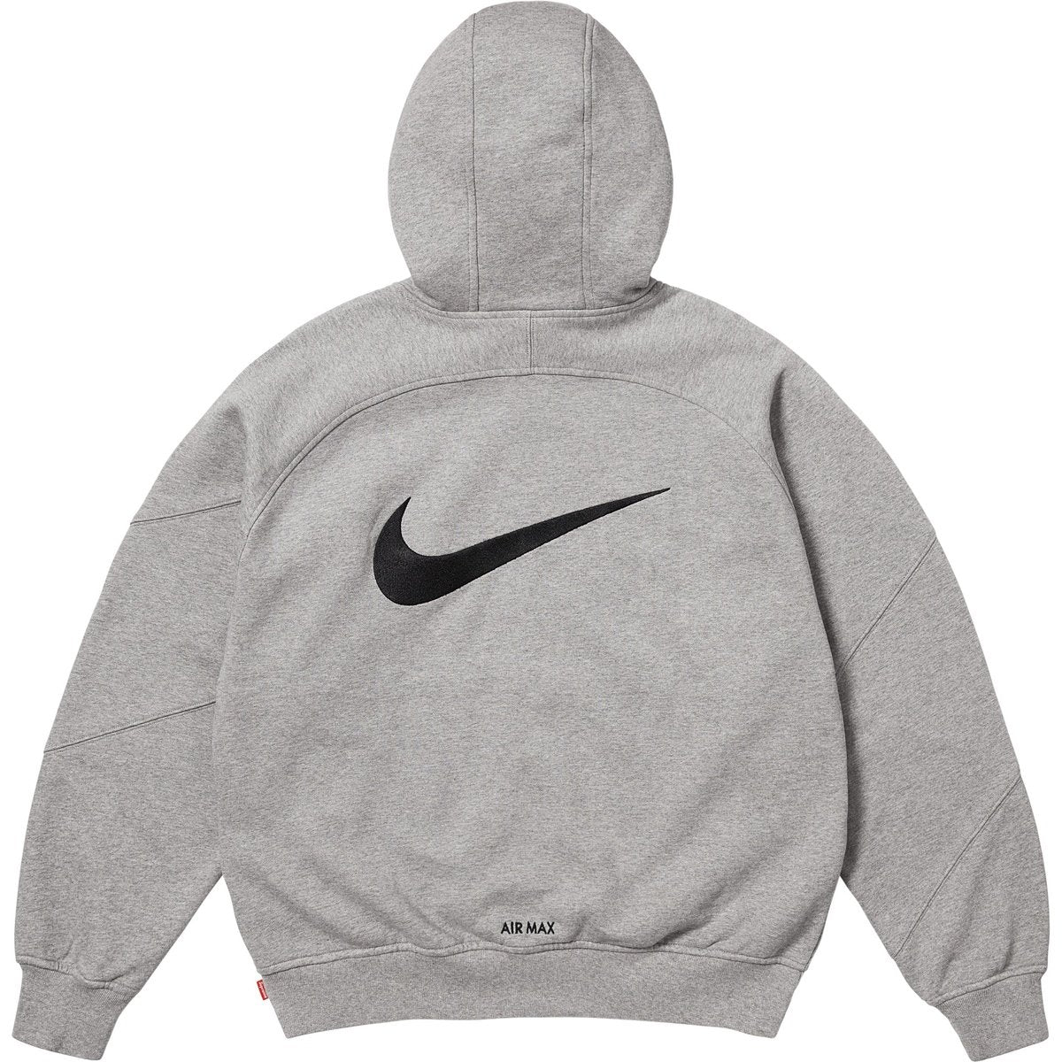 Supreme Nike Zip Up Hooded Sweatshirt Heather Grey - Image 2
