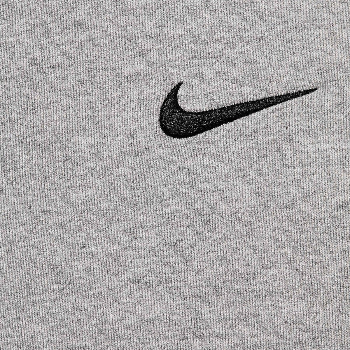 Supreme Nike Zip Up Hooded Sweatshirt Heather Grey - Image 3