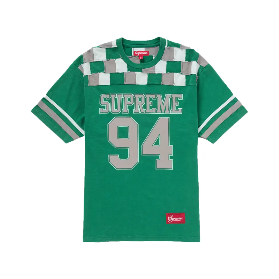 Supreme Patchwork Yoke Football Top Green