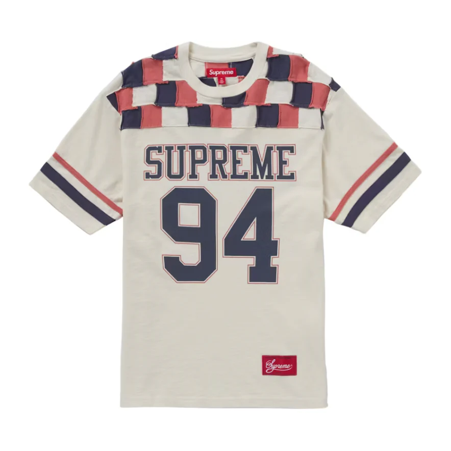 Supreme Patchwork Yoke Football Top Stone