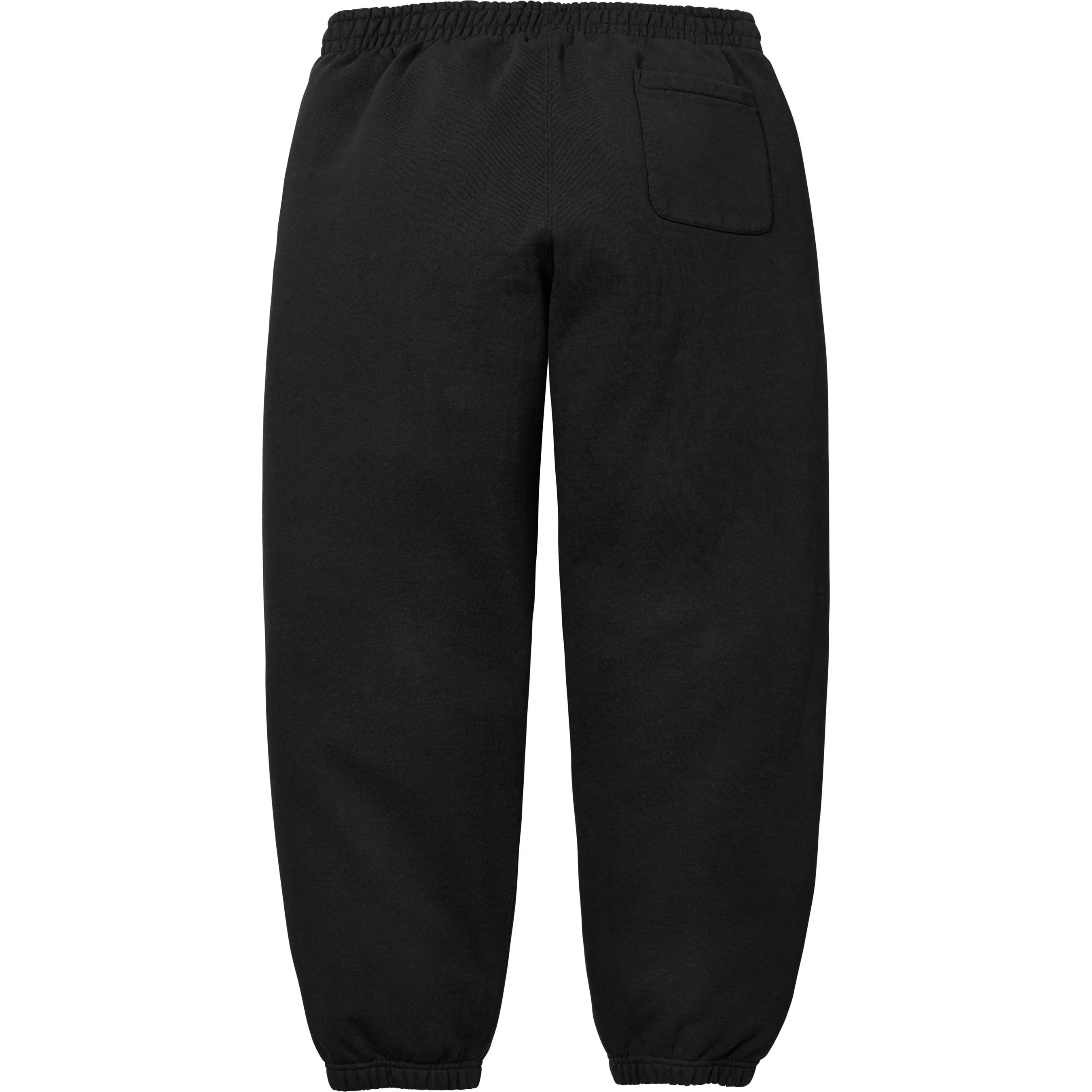 SUPREME SATIN APPLIQUÉ SWEATPANT BLACK - Image 2